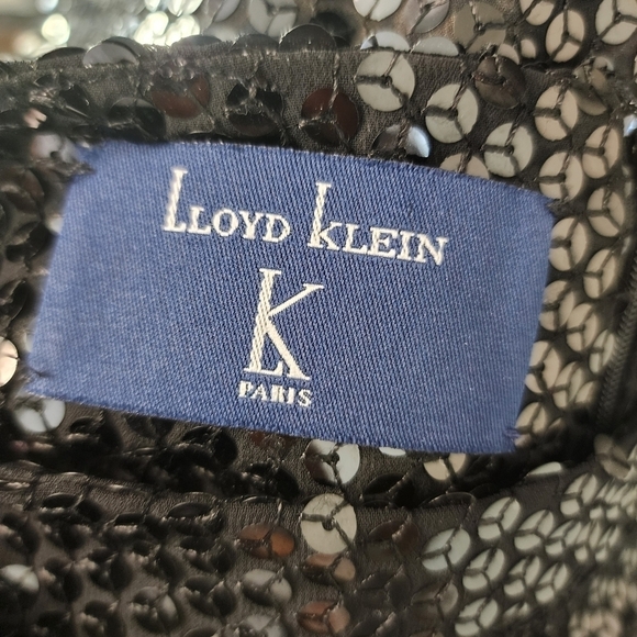 lloyd klein Paris Black sequin skirt event party Shimmer NYE Holiday - Picture 8 of 9